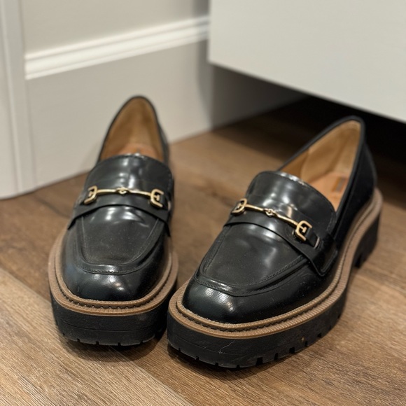 Sam Edelman black leather platform loafers, size 9. On-trend and great condition - Picture 2 of 5